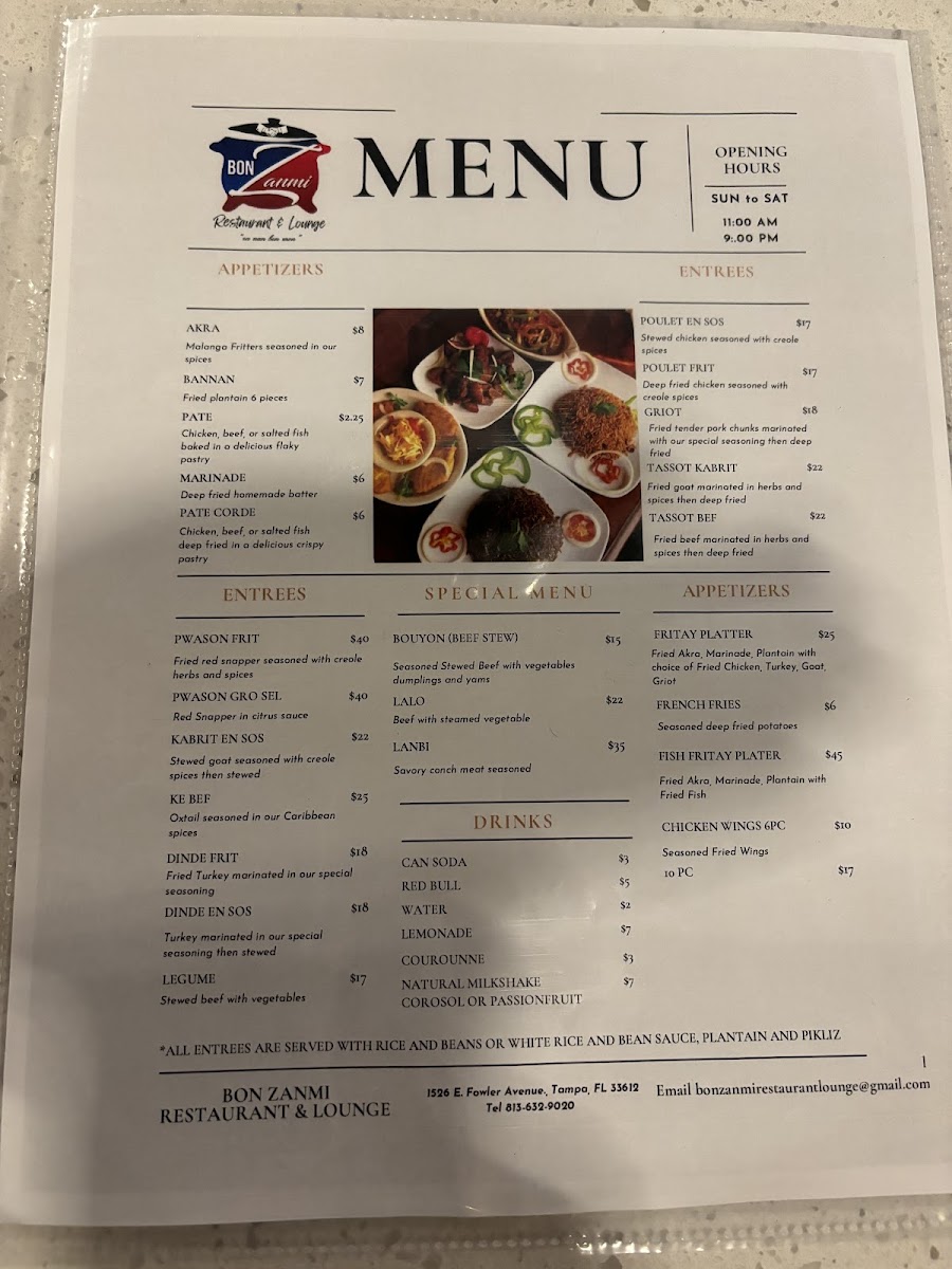 Bon Zanmi Restaurant Menu - Image 4