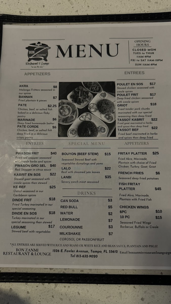 Bon Zanmi Restaurant Menu - Image 6